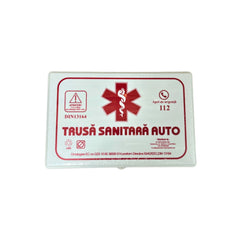 Kit siguranta auto complet – trusa, 2x triunghiuri, stingator, vesta, saculet