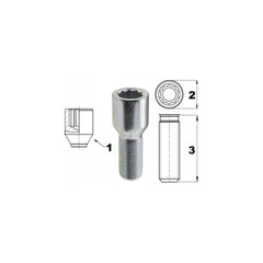 Prezoane jante M14x1.5x28 mm cap ingropat con drept