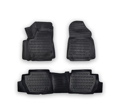 Covorase cauciuc stil tavita compatibile Citroen Berlingo II Multispace fata si spate, 2008-2018
