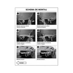 Bullbar auto fata negru mat compatibil Dacia Duster III 2024-> cu kit montaj