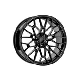 Set jante aliaj in doua latimi DY1650 KM 20x9 fata 20x10 spate 5x120 ET30 ET40 negru lucios compatibile BMW