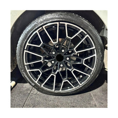 Set jante aliaj in doua latimi DY1650 KM 20x9 fata 20x10 spate 5x120 ET30 ET40 negru polish compatibile BMW