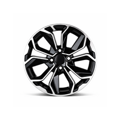 Set jante aliaj DY176 KM 16x6.5 4x100 ET35 negru diamond cut compatibile Dacia, Renault, Opel, Nissan