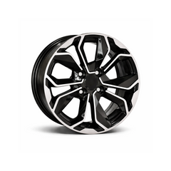 Set jante aliaj DY176 KM 16x6.5 4x100 ET35 negru diamond cut compatibile Dacia, Renault, Opel, Nissan