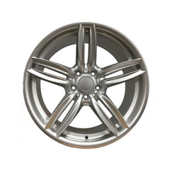 Set jante aliaj in doua latimi DY278 KM 18x8 fata 18x9 spate 5x120 ET30 ET40 argintiu compatibile BMW