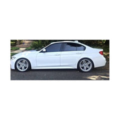 Set jante aliaj in doua latimi DY278 KM 18x8 fata 18x9 spate 5x120 ET30 ET40 argintiu compatibile BMW
