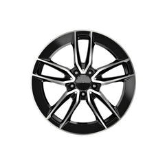 Set jante aliaj in doua latimi DY388 KM 18x8 fata 18x9 spate 5x112 negru diamond cut compatibile Mercedes