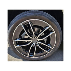 Set jante aliaj in doua latimi DY388 KM 18x8 fata 18x9 spate 5x112 negru diamond cut compatibile Mercedes