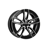 Set jante aliaj in doua latimi DY388 KM 18x8 fata 18x9 spate 5x112 negru diamond cut compatibile Mercedes