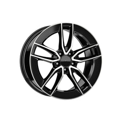 Set jante aliaj in doua latimi DY388 KM 18x8 fata 18x9 spate 5x112 negru diamond cut compatibile Mercedes