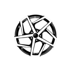 Set jante aliaj DY968 KM 18x8 5x112 ET50 compatibile Volkswagen Audi Seat Skoda cu butuc de 57.1 diamond cut