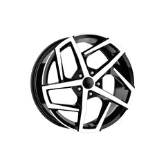 Set jante aliaj DY968 KM 18x8 5x112 ET50 compatibile Volkswagen Audi Seat Skoda cu butuc de 57.1 diamond cut