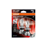 Set 2 becuri auto LED Osram H4 Night Breaker Smart Gen 2 12V 20/19W 6000K +330% omologate RAR pentru vehicule compatibile
