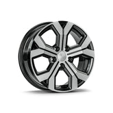 Set jante aliaj AGT 17x6.5 ET40 5x114.3 negru polish compatibile Dacia Renault Nissan Toyota