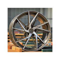 Set jante aliaj AGT 18x8 ET35 5x112 bronz polish mat compatibile Audi BMW Volkswagen Mercedes Skoda Seat