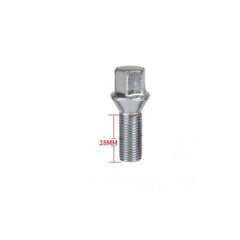 Prezoane pentru jante de aluminiu, M14x1,5 mm, cu con drept, lungime 28 mm, cap cheie 17