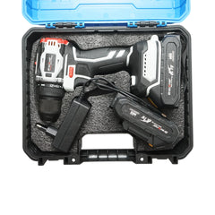 Trusa masina de insurubat si gaurit fara perii cu 2 baterii litiu 21V/1.5Ah, cuplu 40Nm, mandrina 10mm, turatie 1350rpm Breckner Germany