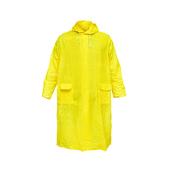 Pelerina cu gluga impermeabila din PVC, 2 buzunare, inchidere cu capse, galben, marimea L