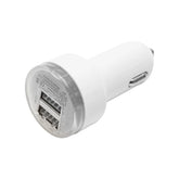 Incarcator telefon priza bricheta 2 USB 3.1A alb - fara fir