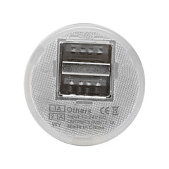 Incarcator telefon priza bricheta 2 USB 3.1A alb - fara fir