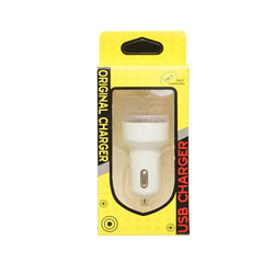 Incarcator telefon priza bricheta 2 USB 3.1A alb - fara fir