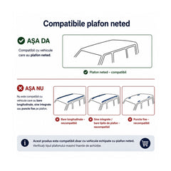 Bare transversale portbagaj auto aluminiu compatibile plafon neted Mitsubishi L200 Triton IV 2006-2015 argintii sau negre