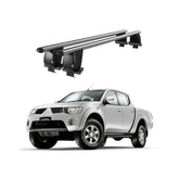 Bare transversale portbagaj auto aluminiu compatibile plafon neted Mitsubishi L200 Triton IV 2006-2015 argintii sau negre