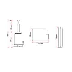 Cric hidraulic 5 tone 180mm