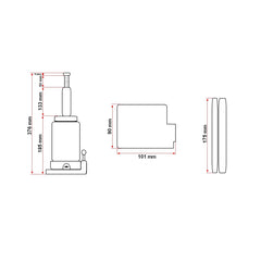Cric hidraulic 6 tone 193 mm
