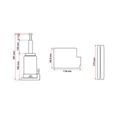 Cric hidraulic 8 tone 200 mm