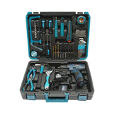 Masina de gaurit si insurubat profesionala cu 2 acumulatori 12V/2.0Ah, scule si unelte 49 piese