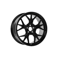 Set jante aliaj in doua latimi DY1046 1047 KM 19x8.5 19x9.5 5x112 negre cu margine diamond cut mat compatibile Mercedes