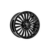 Jante in doua latimi DY1989 KM 19x8 19x9 5x112 compatibile Mercedes negre cu margine diamond cut