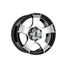 Set jante aliaj DY366 KM 16x8 6x139.7 ET25 negru polish diamond cut compatibile Ford Toyota Nissan Mitsubishi