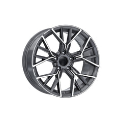 Set jante aliaj in doua latimi DY710 KM 20x8.5 20x9.5 5x112 compatibile BMW 5x112 gri antracit diamond cut