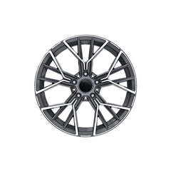 Set jante aliaj in doua latimi DY710 KM 20x8.5 20x9.5 5x112 compatibile BMW 5x112 gri antracit diamond cut