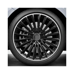 Set jante aliaj in doua latimi DY988 KM 18x8 18x9 5x112 ET40 ET48 negru margine polish diamond cut compatibile Mercedes