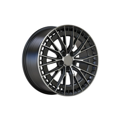 Set jante aliaj in doua latimi PDW 19x8 fata 19x9 spate 5x112 ET45 ET60 negru polish compatibile Mercedes