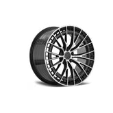Set jante aliaj in doua latimi PDW 19x8 fata 19x9 spate 5x112 ET45 ET60 negru polish compatibile Mercedes