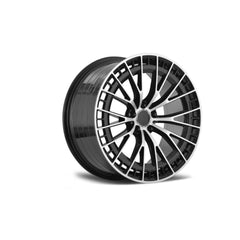 Set jante aliaj in doua latimi PDW 19x8 fata 19x9 spate 5x112 ET45 ET60 negru polish compatibile Mercedes