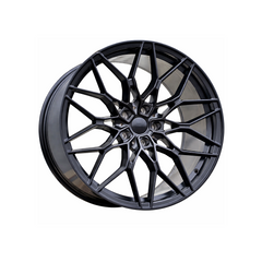 Set jante aliaj in doua latimi PDW 20x8.5 fata 20x9.5 spate 5x112 ET28 ET40 negru lucios compatibile BMW
