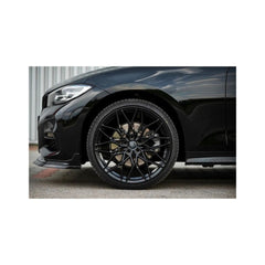 Set jante aliaj in doua latimi PDW 20x8.5 fata 20x9.5 spate 5x112 ET28 ET40 negru lucios compatibile BMW