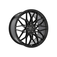 Set jante aliaj in doua latimi PDW 20x8.5 fata 20x9.5 spate 5x112 ET28 ET40 negru lucios compatibile BMW