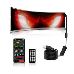 Afisaj LED programabil Eyes Devil, control Bluetooth si telecomanda, USB 5V, 192x898mm