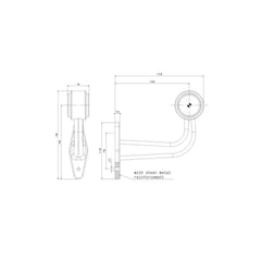 Lampa gabarit auto LED premium 12-30V cu brat flexibil Fristom