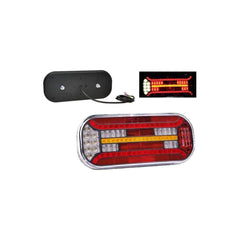 Lampa spate 302x130, LED, 6 functii, stanga, ceata, Fristom