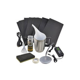 Kit restaurare faruri auto cu polimer lichid 600ml , include accesorii si alimentare duala 12V / 220V