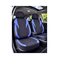 Huse scaune auto universale fractionate Premium fata si spate compatibile dimensiuni standard negru albastru