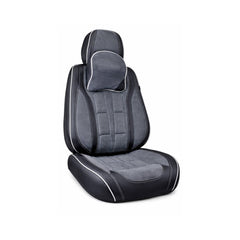 Huse scaune auto universale fractionate 9D Premium fata si spate negru gri antracit cusaturi gri