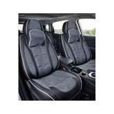 Huse scaune auto universale fractionate 9D Premium fata si spate negru gri antracit cusaturi gri